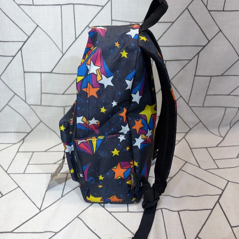 Two Left Feet Backpack Kids Small Black Star Power Galaxy Padded Tech Pod NWT